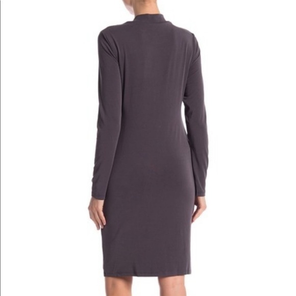 FOR THE REPUBLIC Long Sleeve Mock Neck Midi Dress size medium - Picture 2 of 5